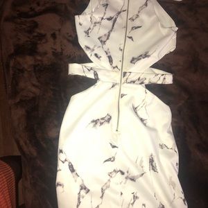 White marble dress